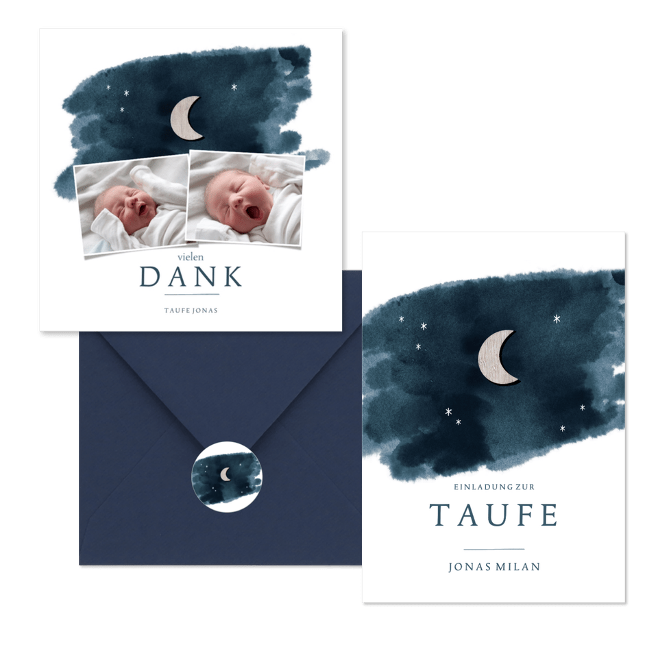 Taufe - Mond und Sterne
