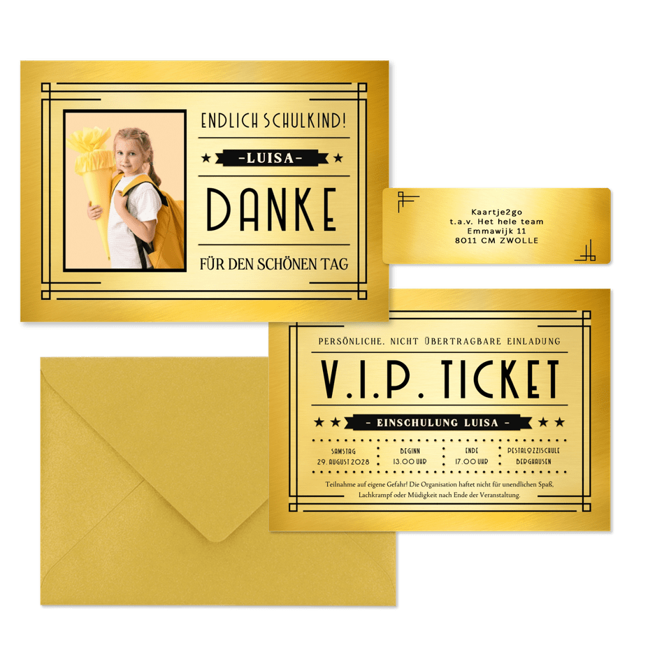 Einschulung - Goldenes Ticket