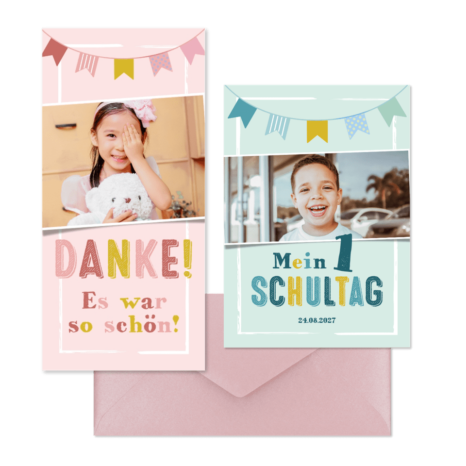 Einschulung - Wimpelkette und Sternchen