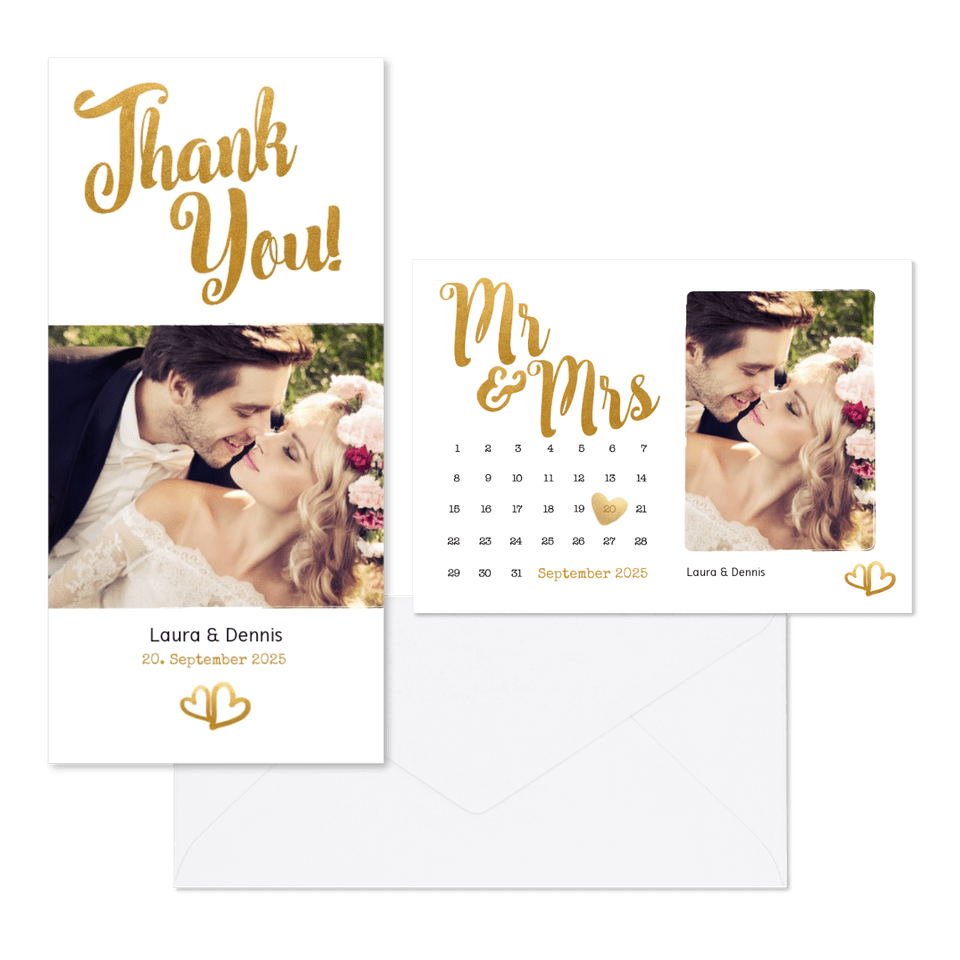 Hochzeit - Gold - Kalender und Timeline