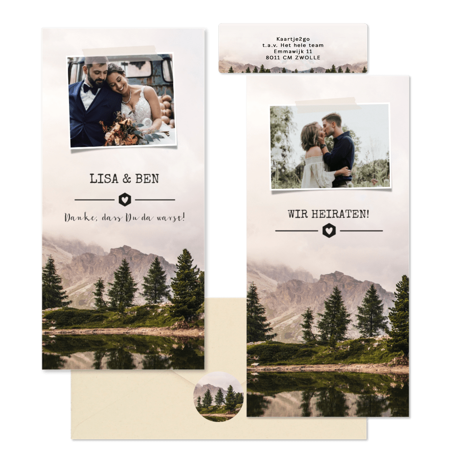 Hochzeitskartenset Fotografie Naturlandschaft