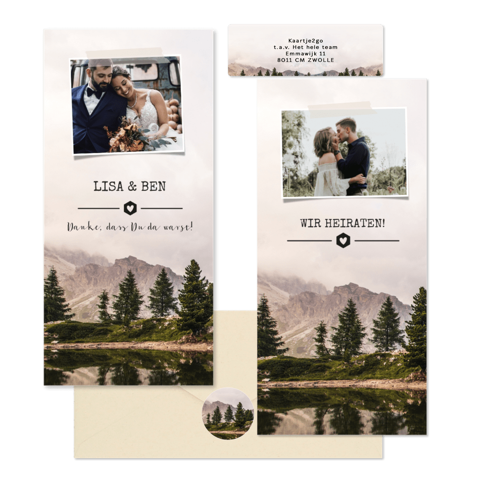 Hochzeitskartenset Fotografie Naturlandschaft