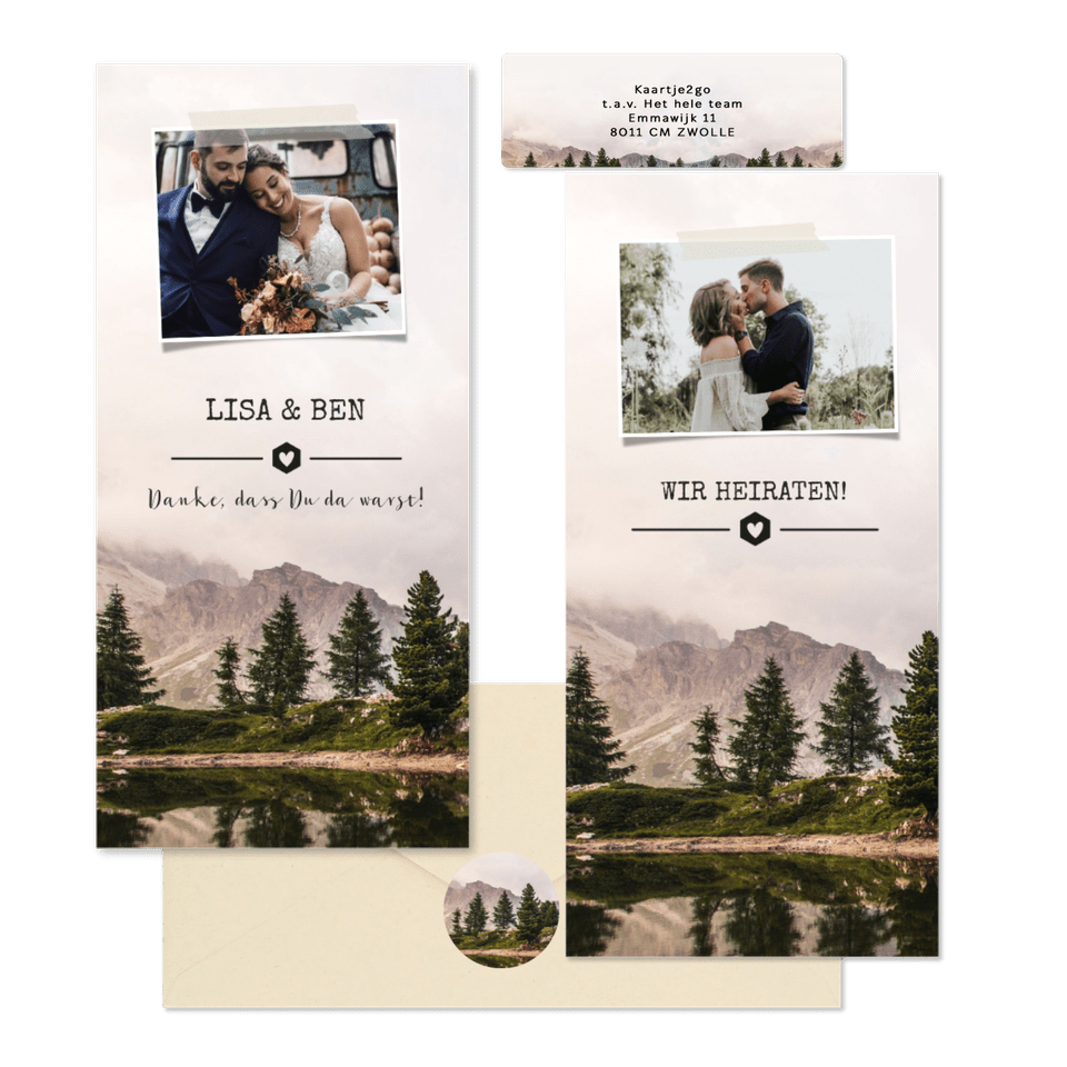 Hochzeitskartenset Fotografie Naturlandschaft