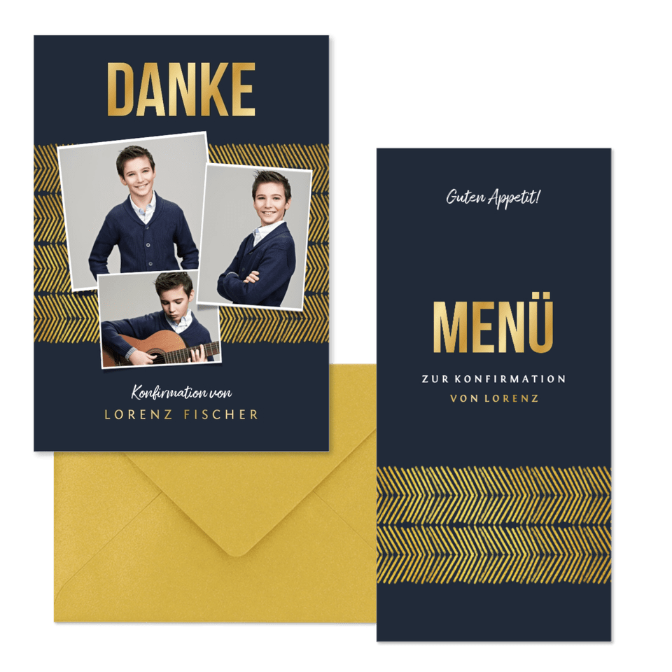 Konfirmation - Goldlook grafisch