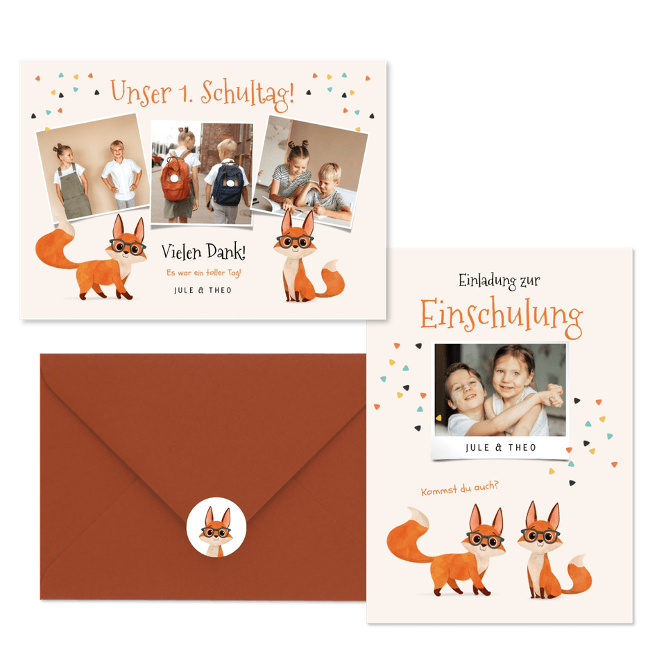 Einschulung - Schlaue Füchse