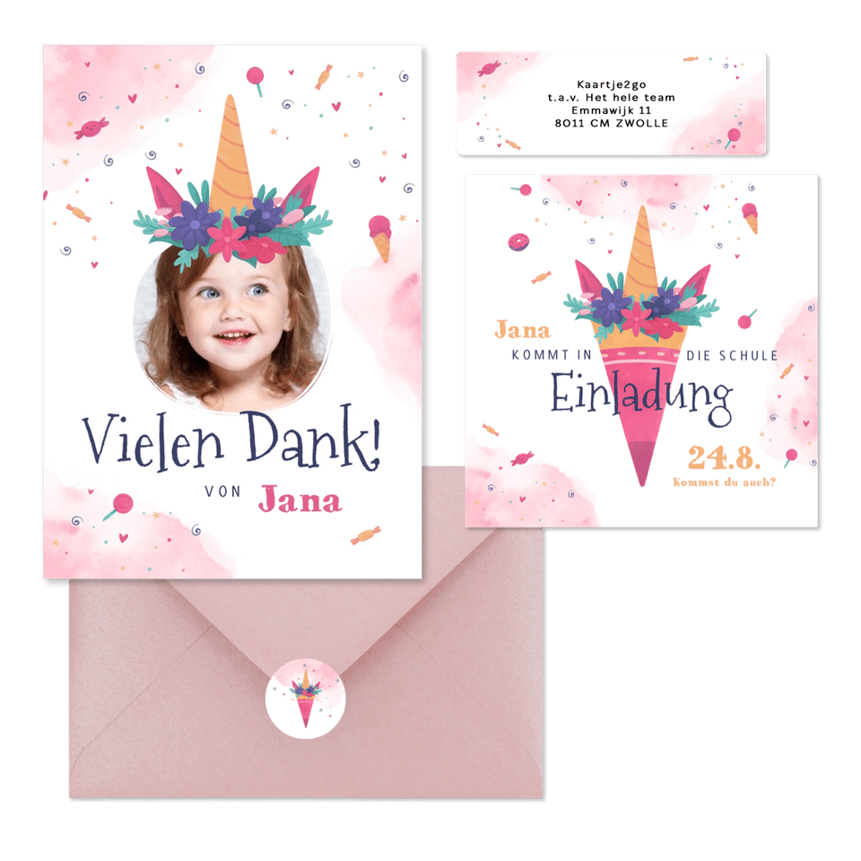 Einschulung - Einhorn-Schultüte