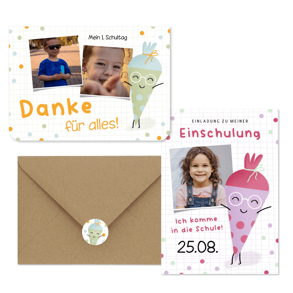 Einschulung - Schultüte mit Brille