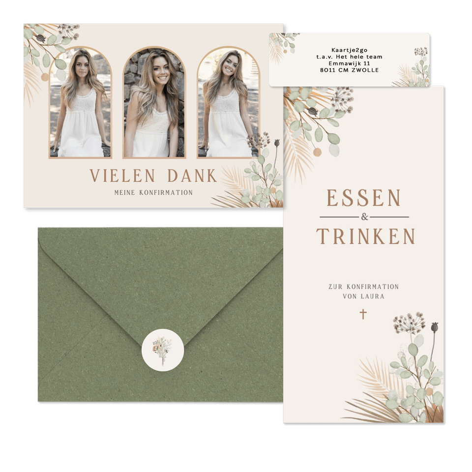 Konfirmation - Gesteck Trockenblumen