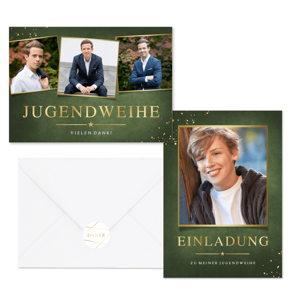 Jugendweihe - Goldschrift klassisch