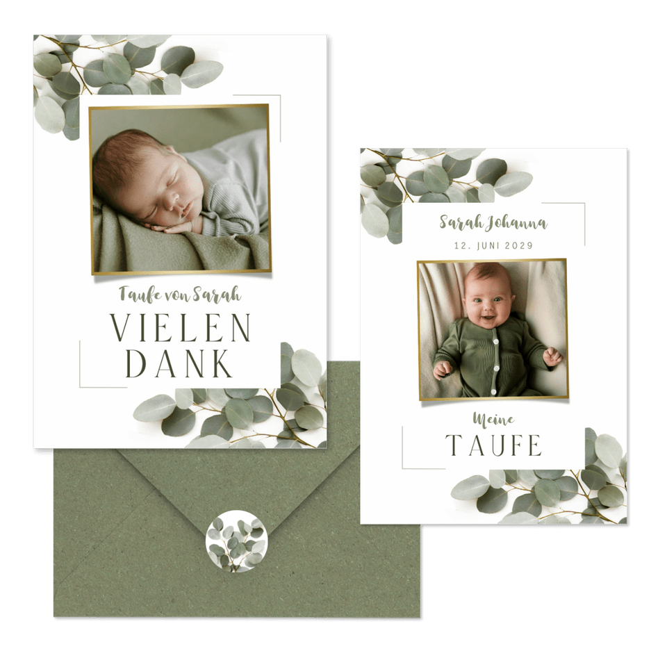 Taufe-Eukalyptus mit Rahmen
