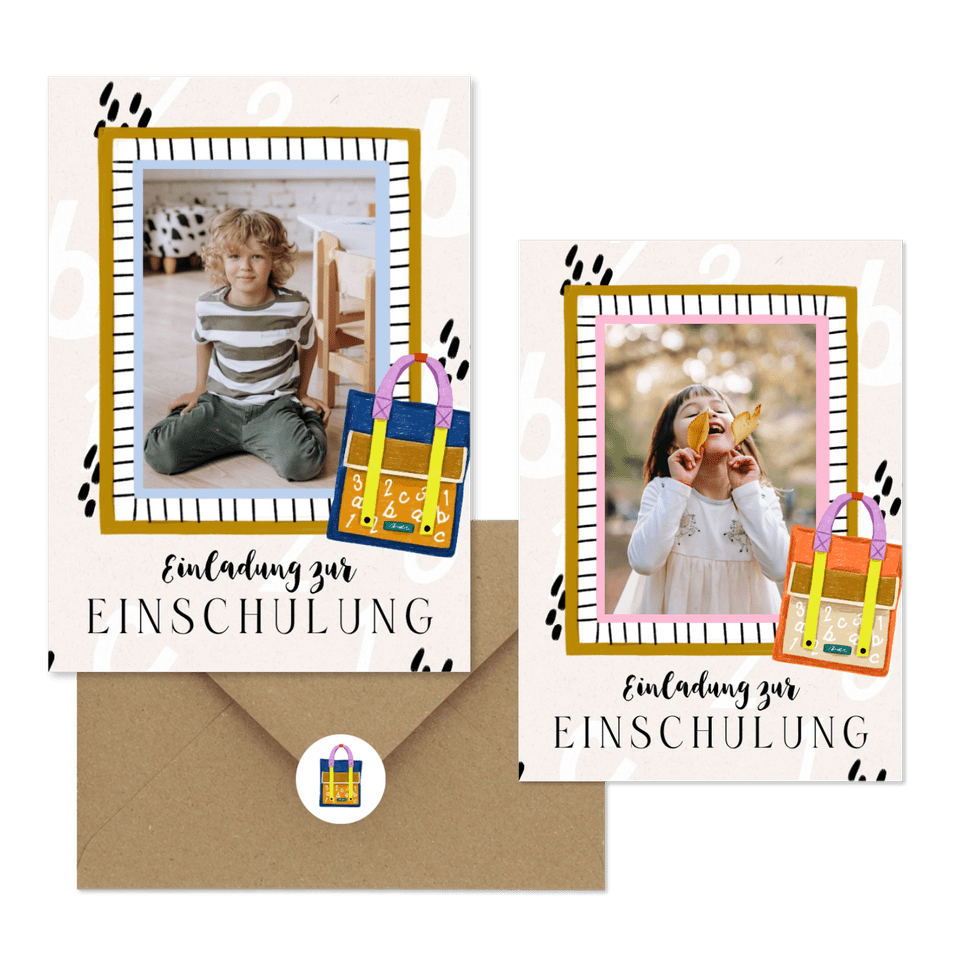 Einschulung - Bunte Schultasche