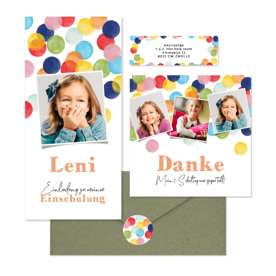 Einschulung - Buntes Konfetti