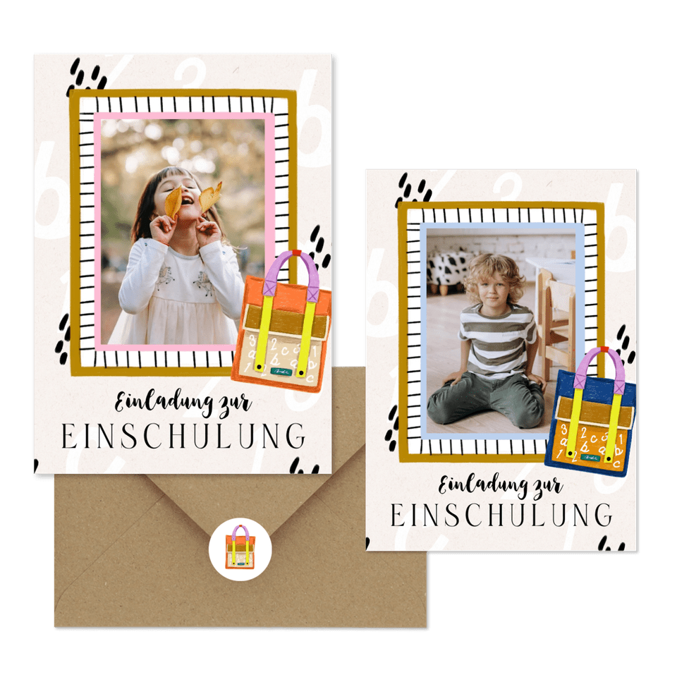 Einschulung - Bunte Schultasche