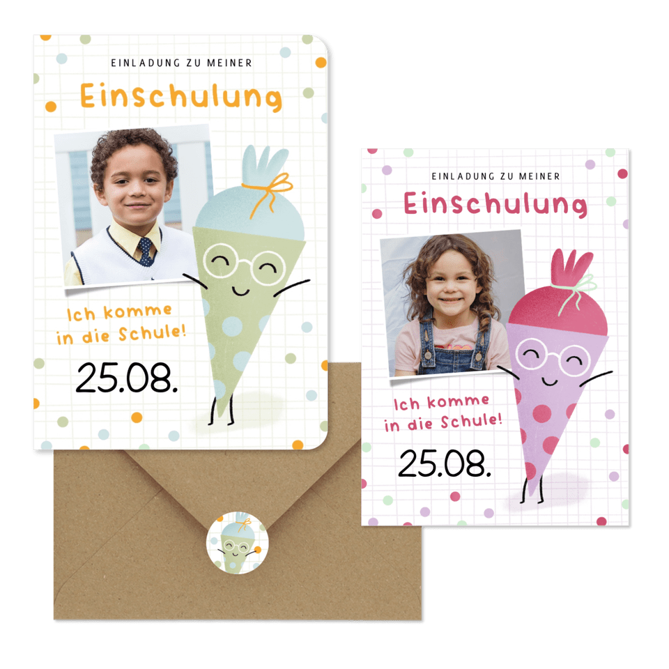 Einschulung - Schultüte mit Brille