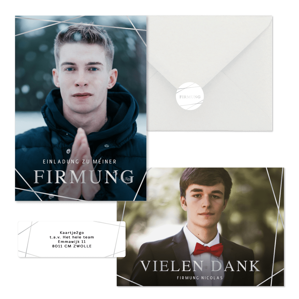 Firmung - Foto mit Silberlinien