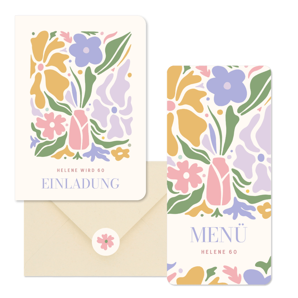 Pastellblumen grafisch I