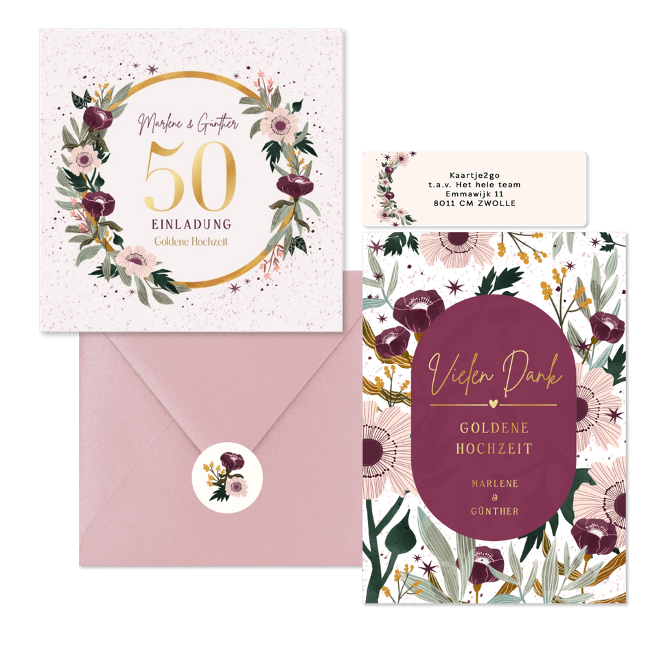 Jubiläum - Hochzeitstag Blumenkranz