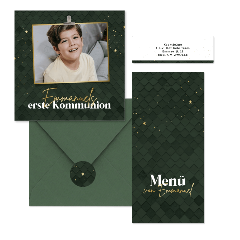 Kommunion - Dunkelgrüne Ziegel
