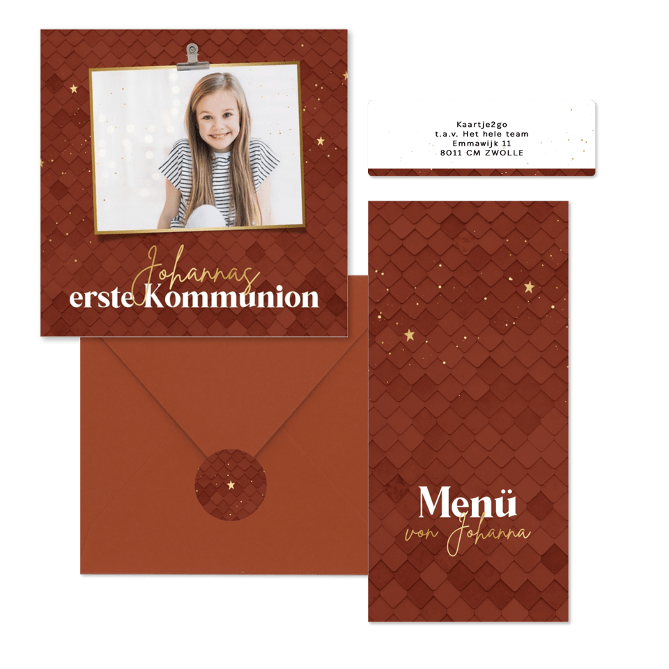 Kommunion - Rostbraun Goldlook
