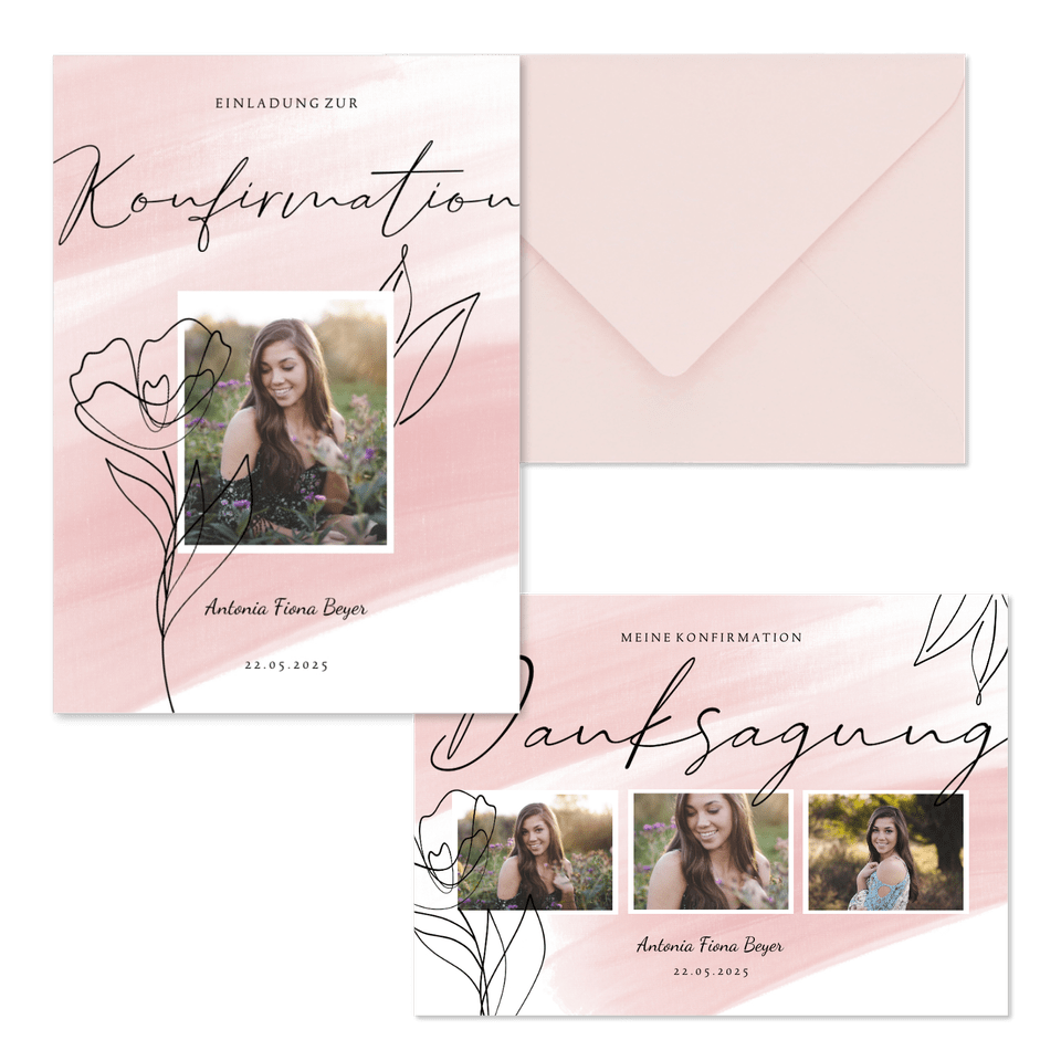 Konfirmation - Linienzeichnung