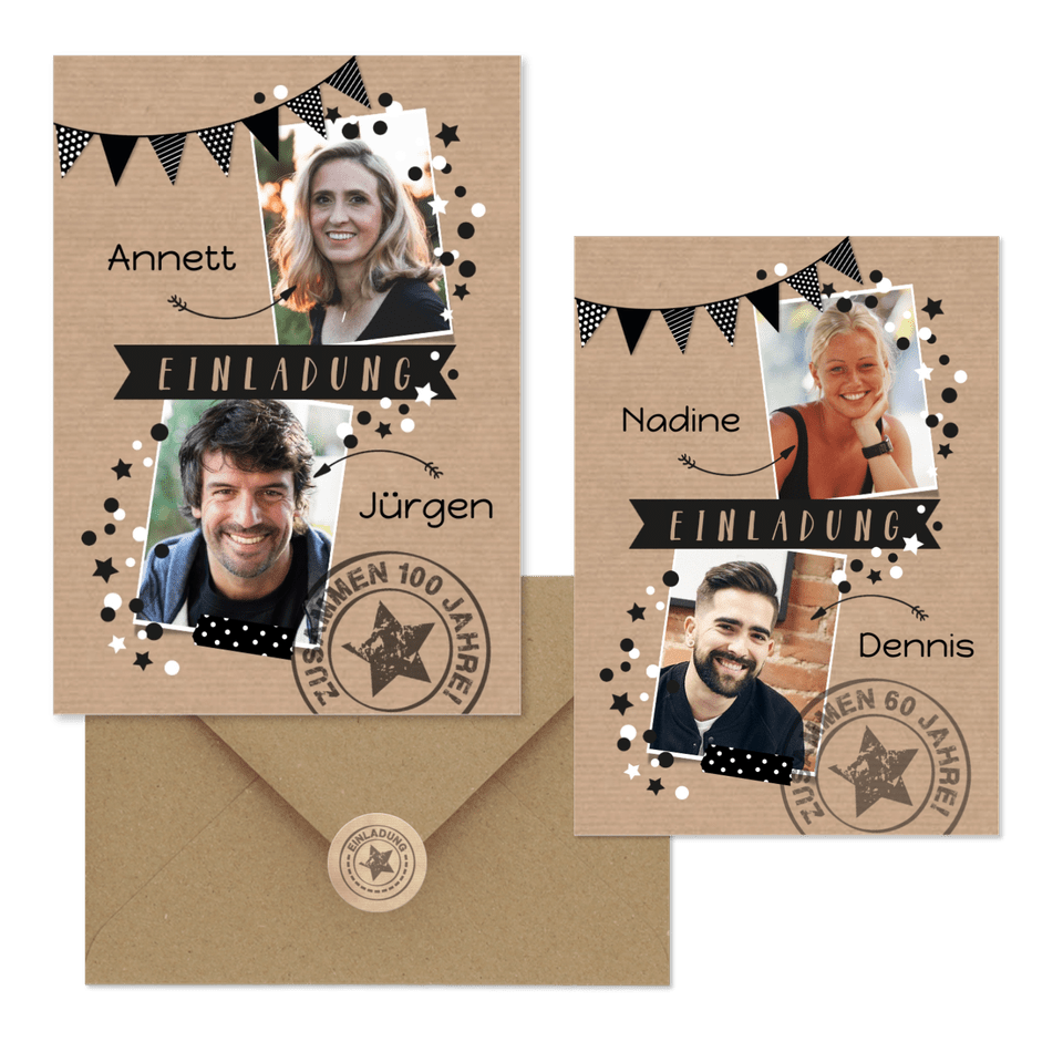 Geburtstag - Zusammen mit Stempel