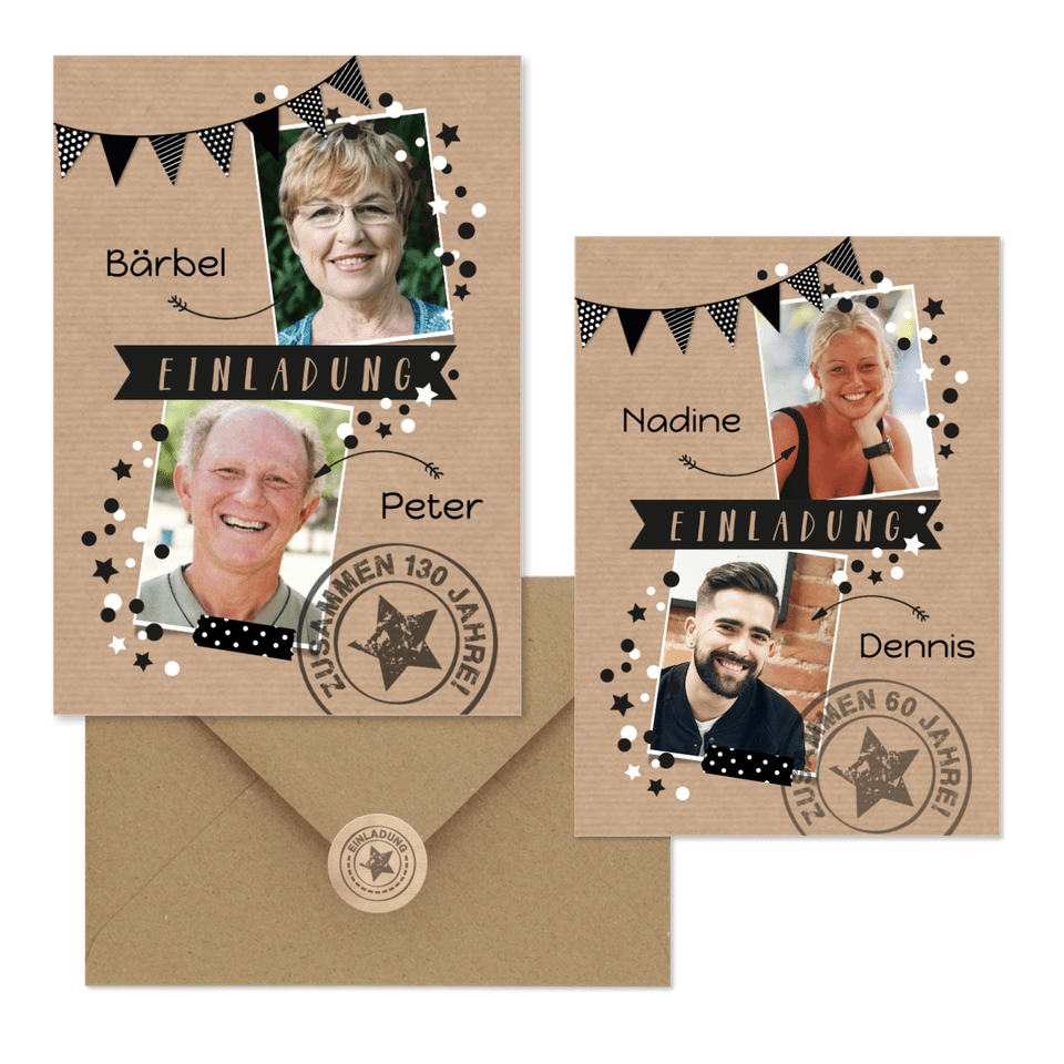 Geburtstag - Zusammen mit Stempel