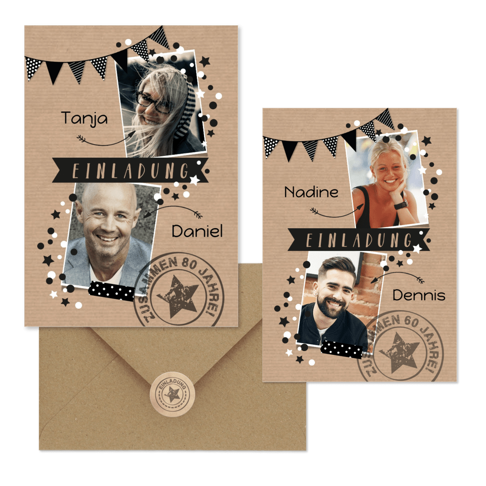 Geburtstag - Zusammen mit Stempel