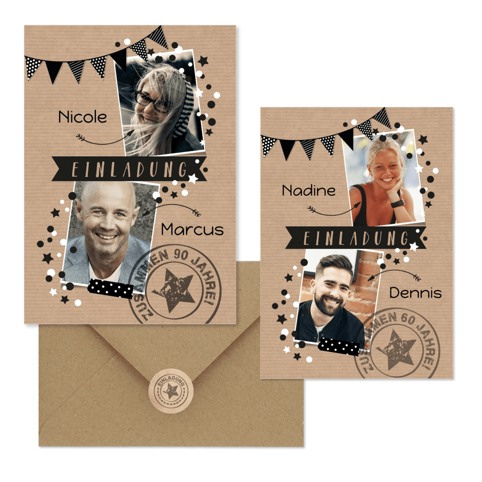 Geburtstag - Zusammen mit Stempel