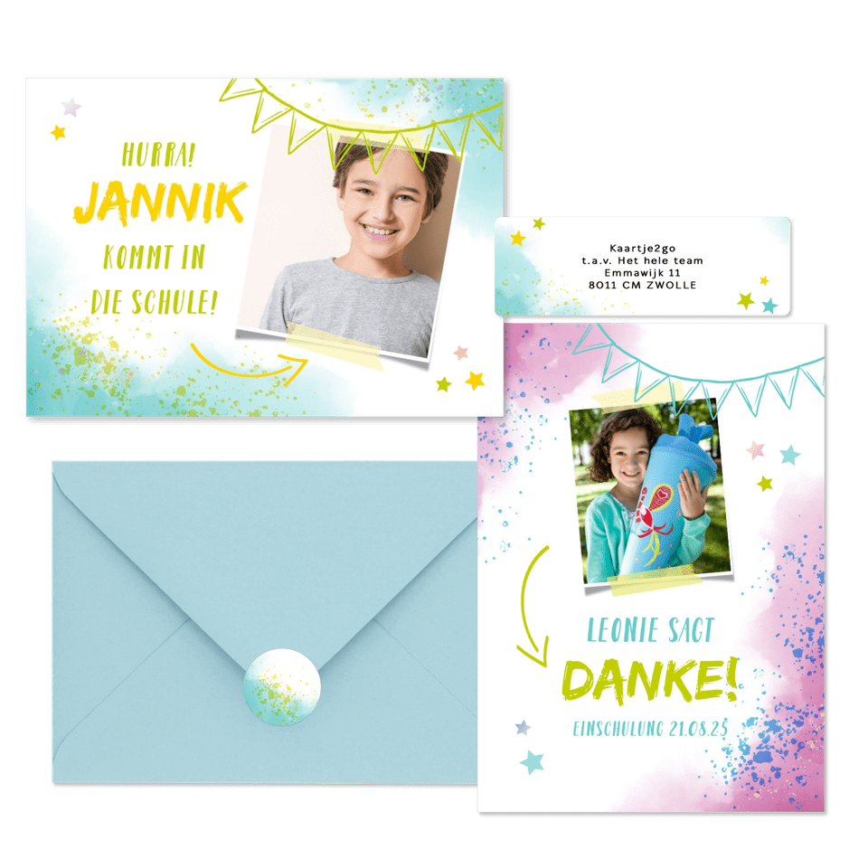Einschulung - Farbkleckse