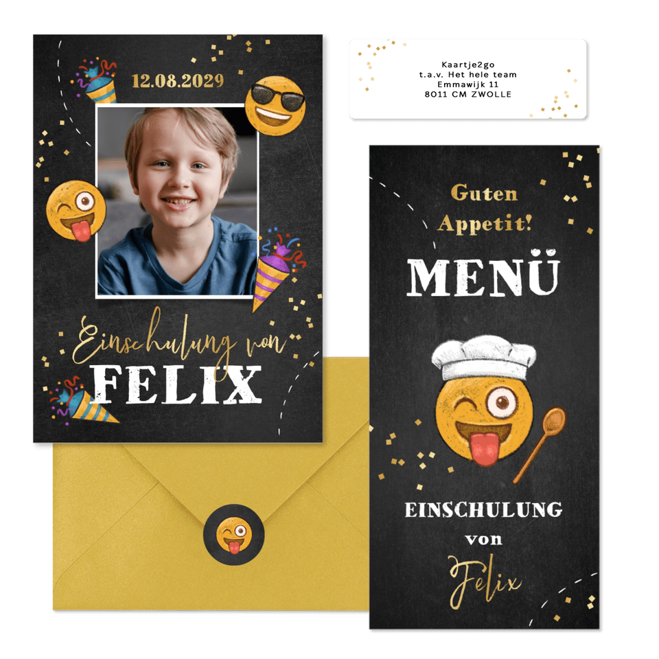 Einschulung - Fröhliche Emojis