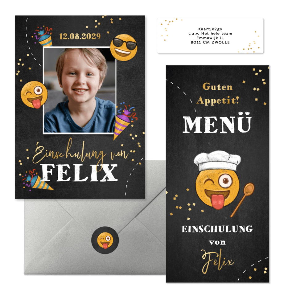 Einschulung - Fröhliche Emojis