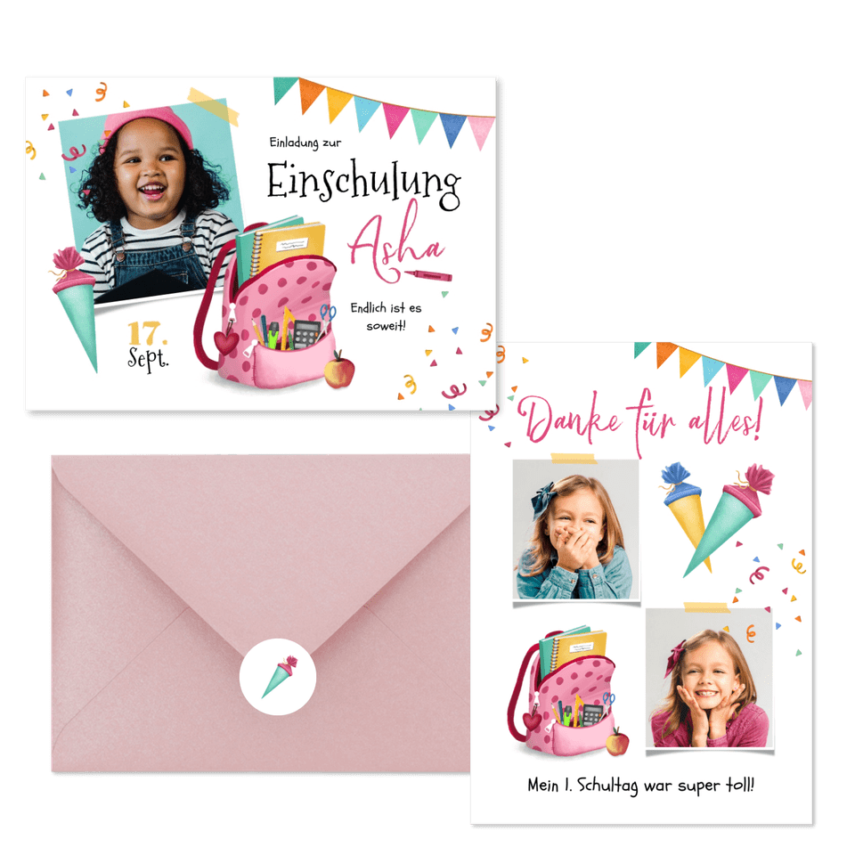 Einschulung - Rucksack & Schultüte M