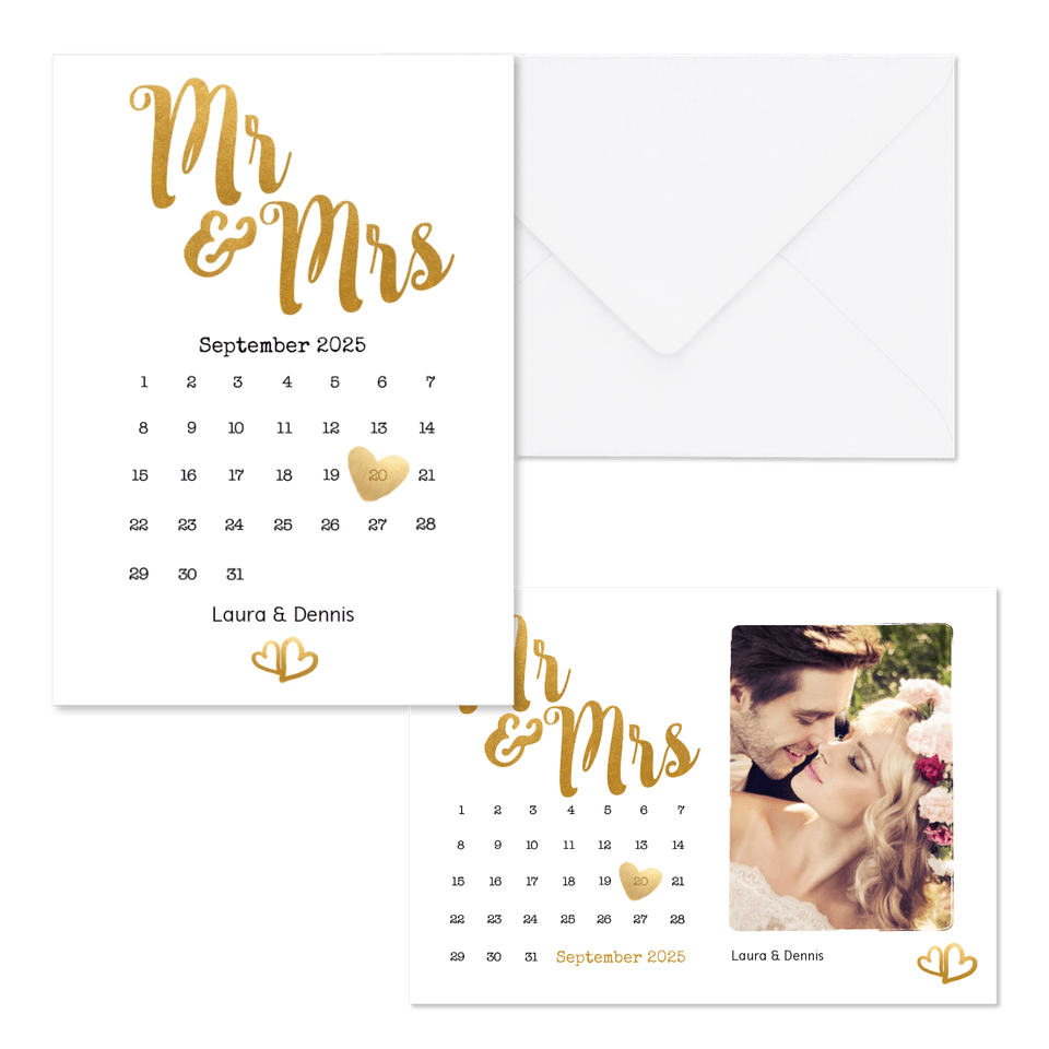 Hochzeit - Gold - Kalender und Timeline