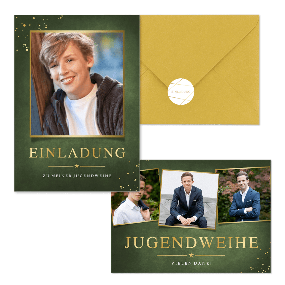 Jugendweihe - Goldschrift klassisch