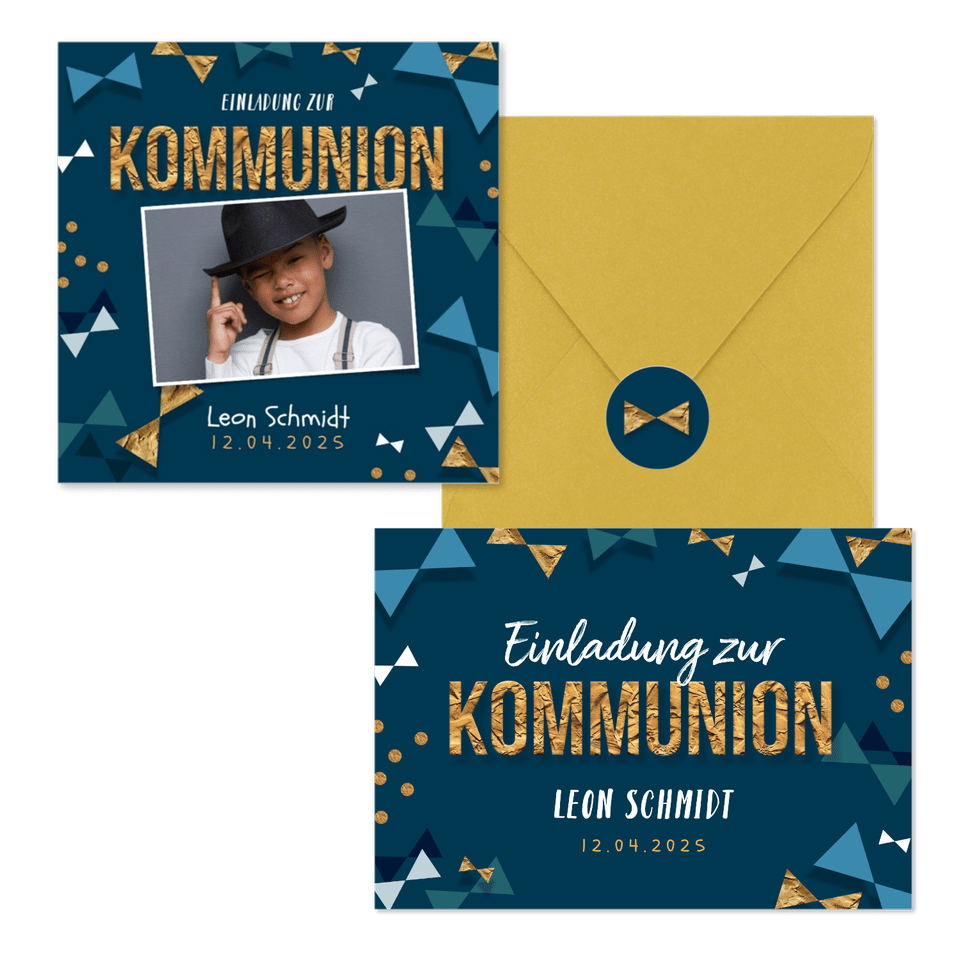 Kommunion - Typografie & 'Konfetti-Fliegen'