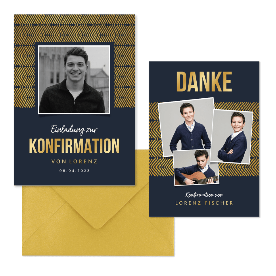 Konfirmation - Goldlook grafisch