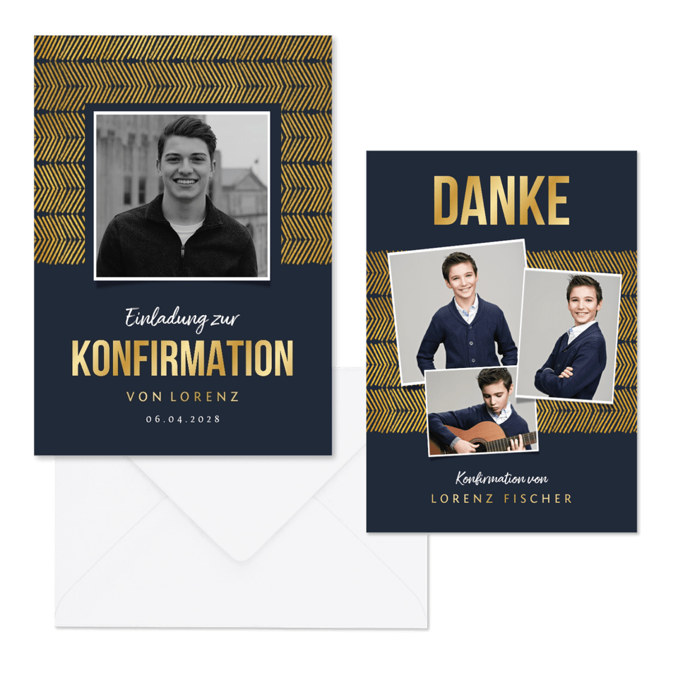 Konfirmation - Goldlook grafisch