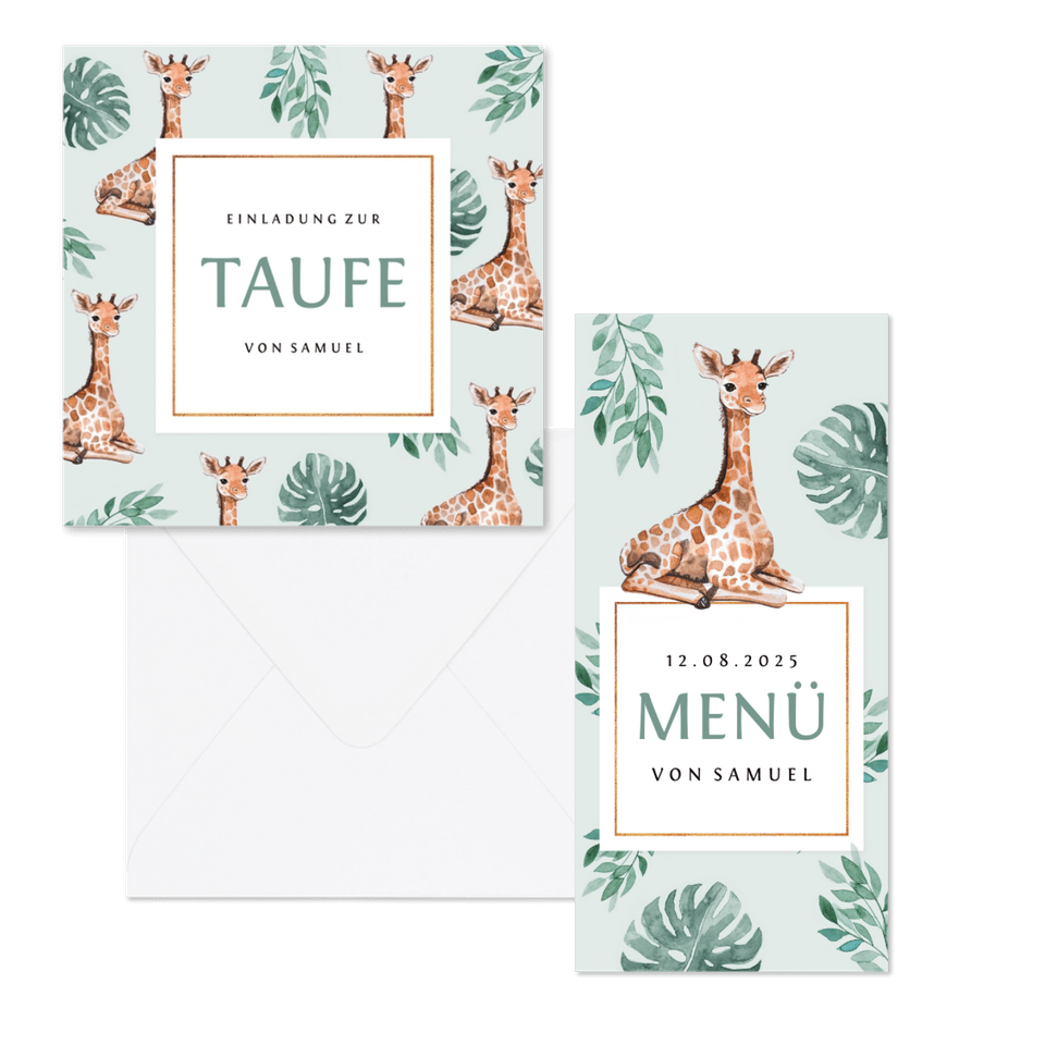 Taufe - Giraffe botanisch