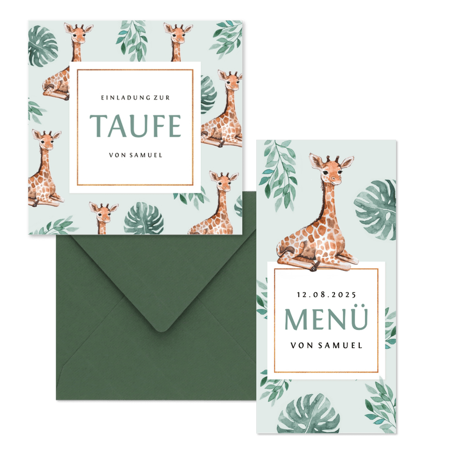 Taufe - Giraffe botanisch