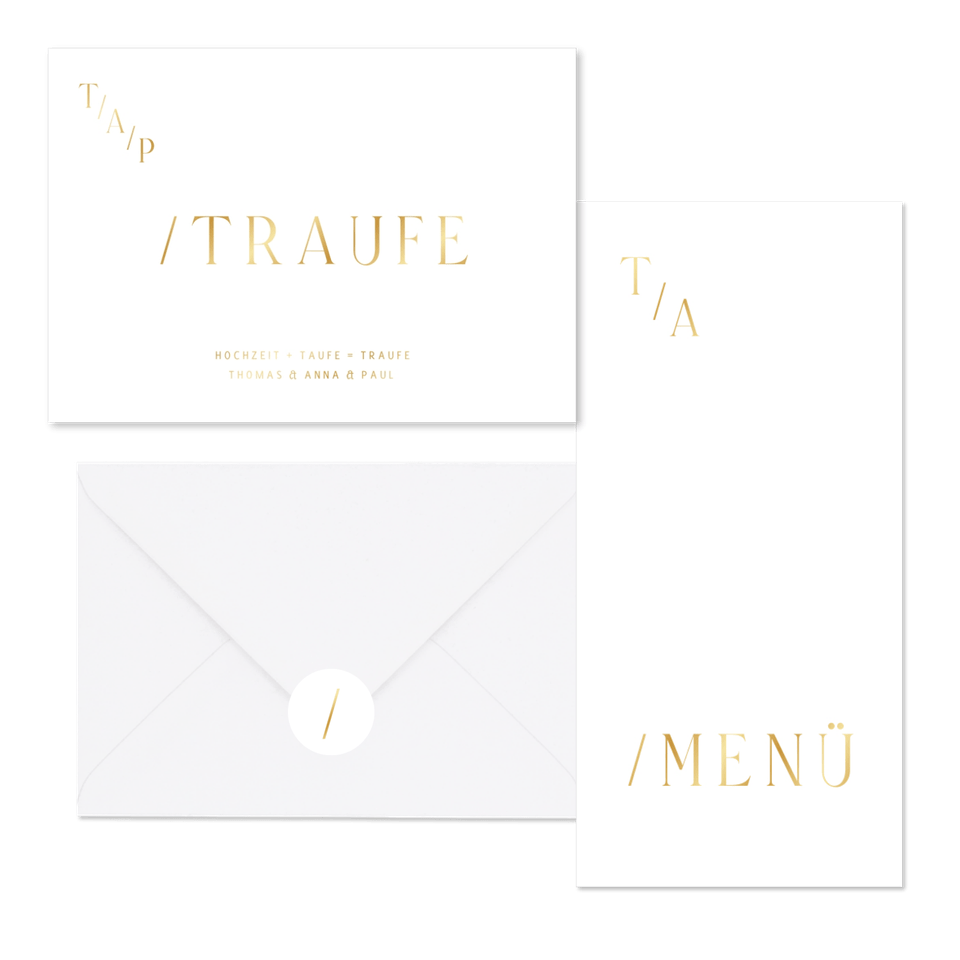 Hochzeit - Goldschrift minimalistisch