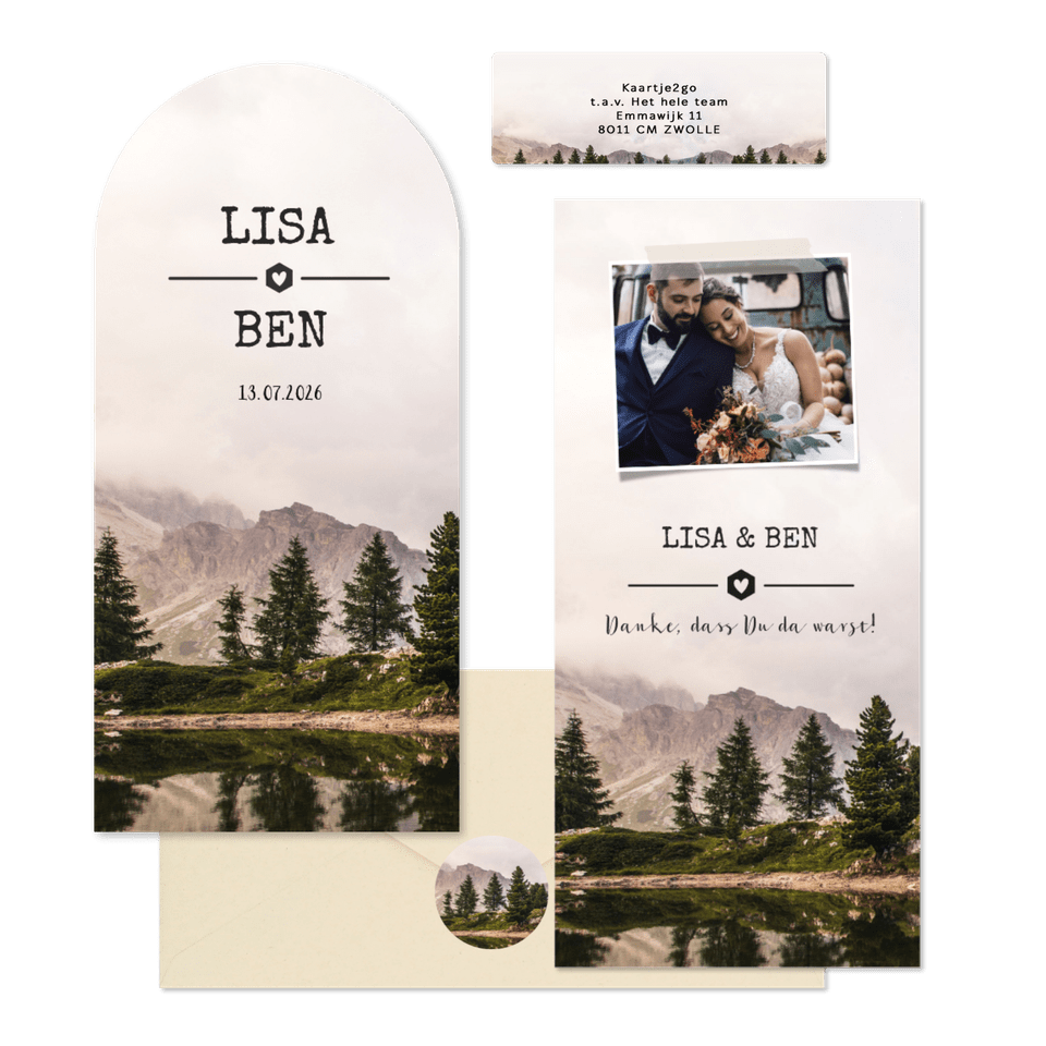 Hochzeitskartenset Fotografie Naturlandschaft