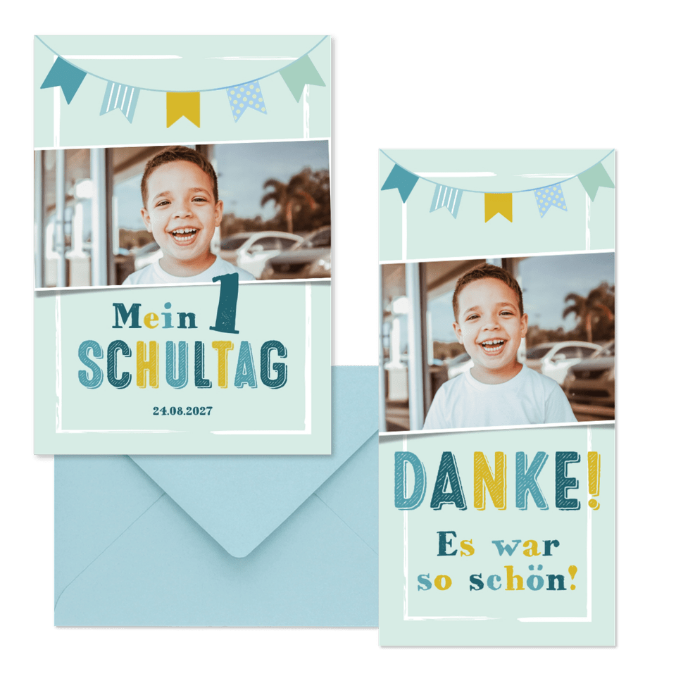 Einschulung - Wimpelkette und Sternchen
