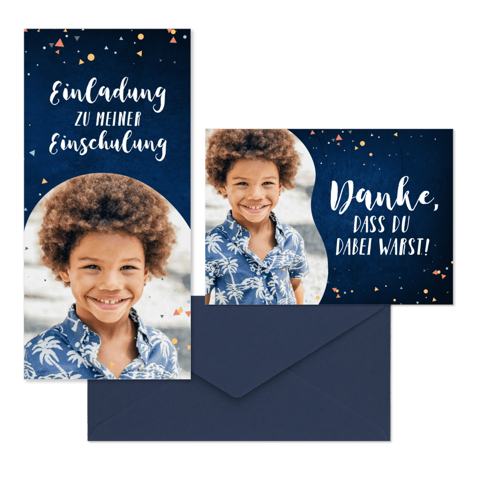 Einschulung - Foto & Konfetti