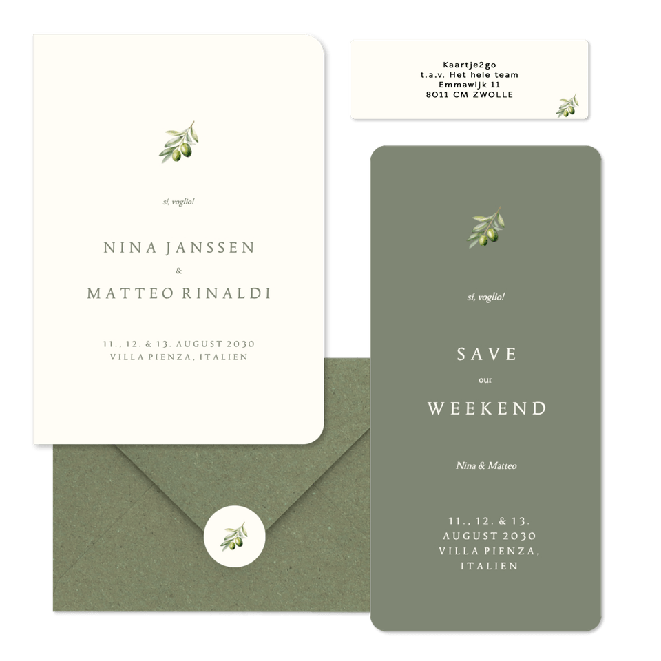 Hochzeit - Olivenzweig schlicht & einfach