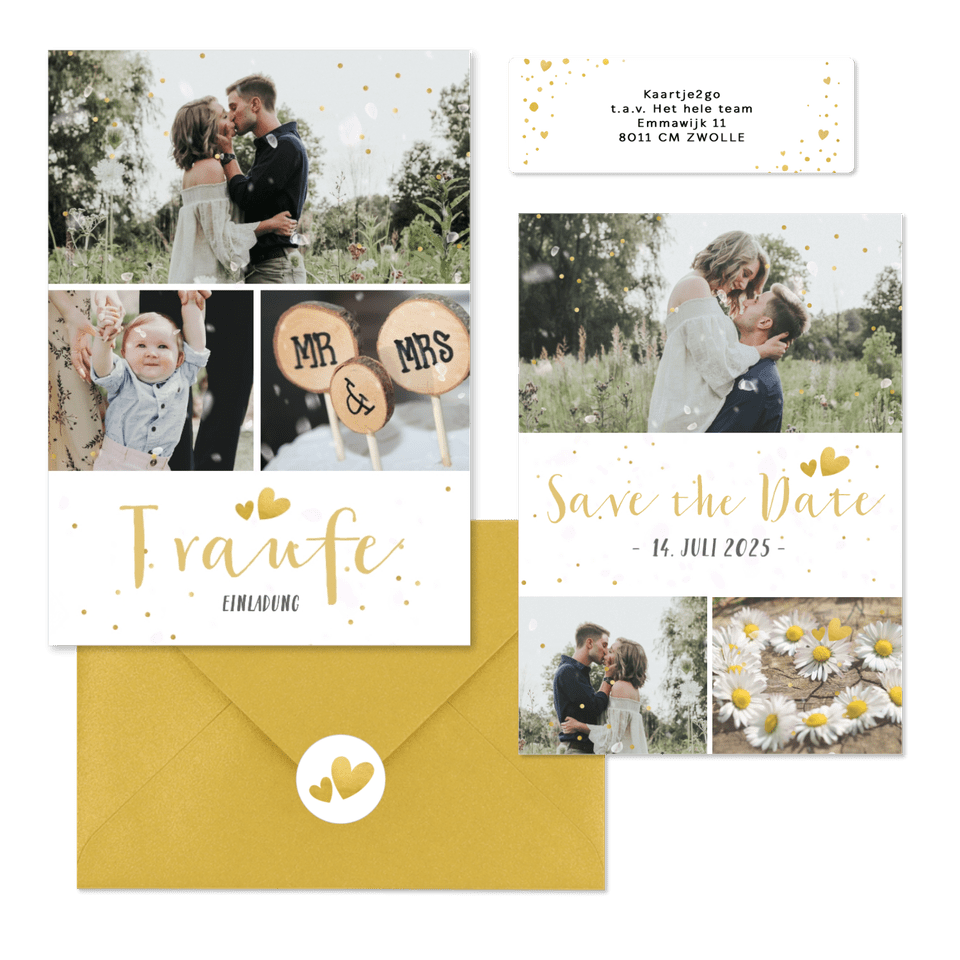 Hochzeit - Goldlook - elegantes Konfetti 