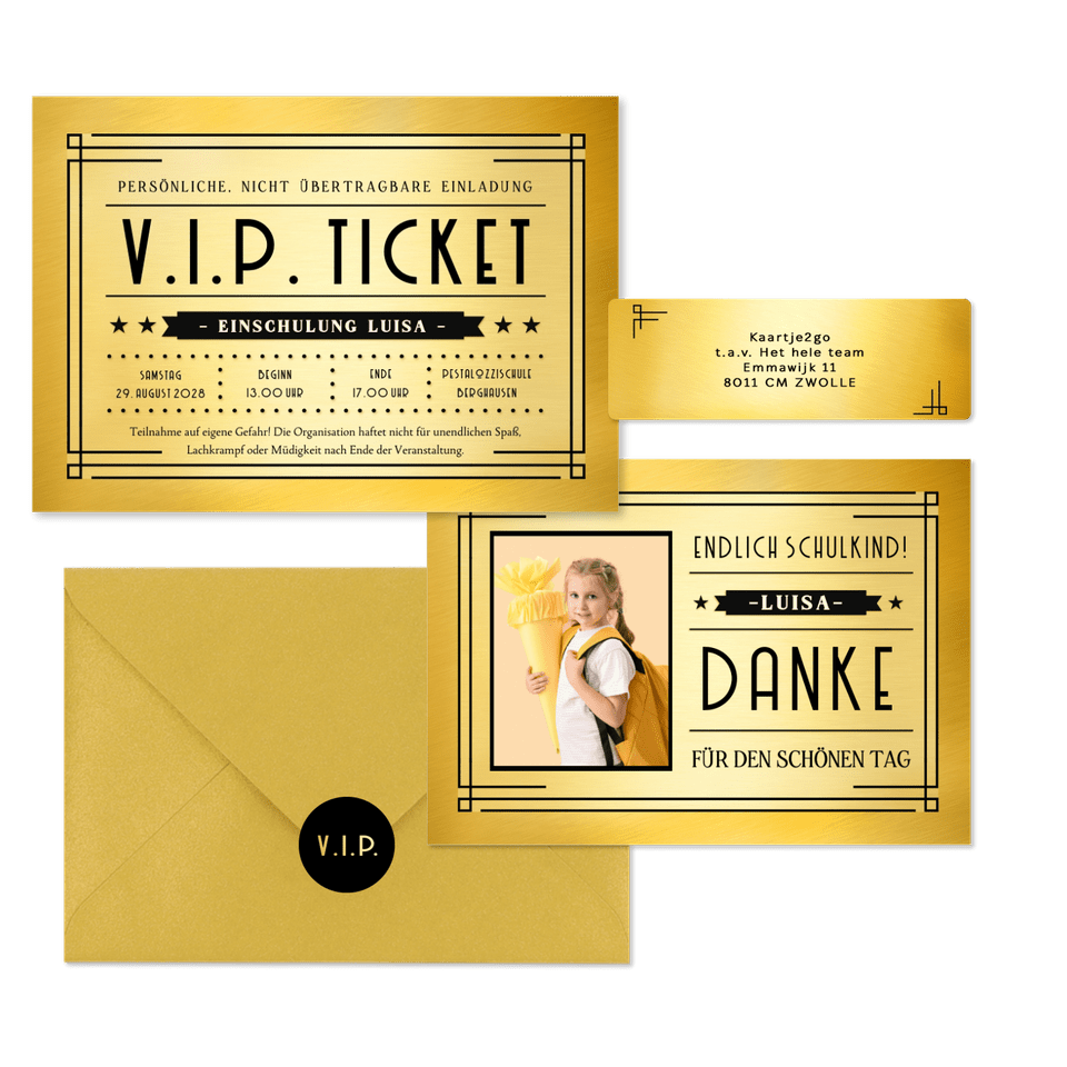 Einschulung - Goldenes Ticket