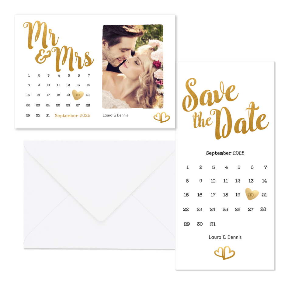 Hochzeit - Gold - Kalender und Timeline