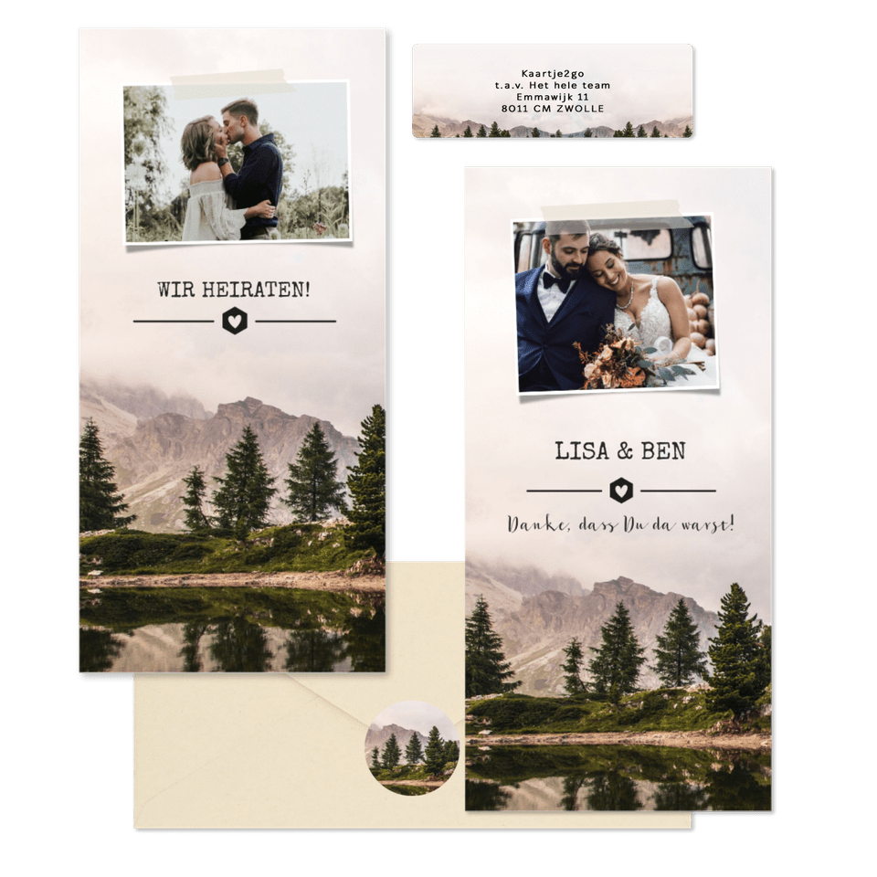 Hochzeitskartenset Fotografie Naturlandschaft