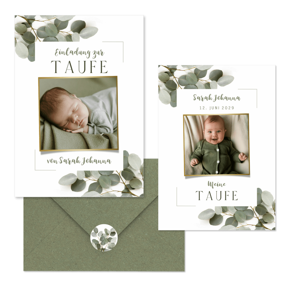 Taufe-Eukalyptus mit Rahmen