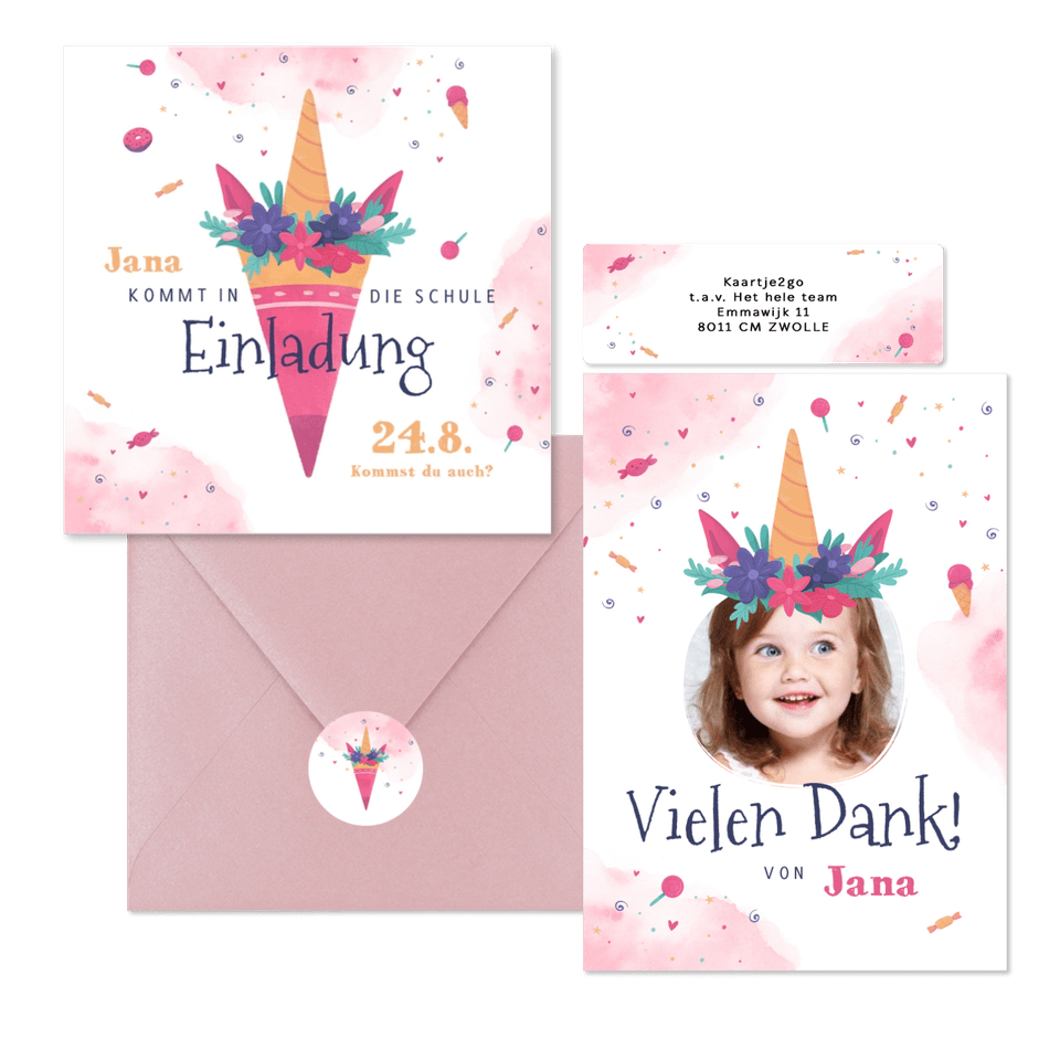 Einschulung - Einhorn-Schultüte